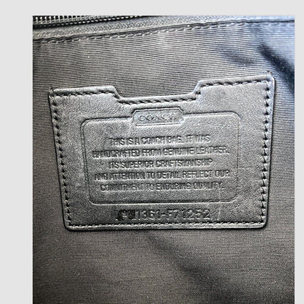 Coach Metropolitan Lexington Saffiano Leather Briefcase 71252 Black Laptop Bag - Picture 3 of 12